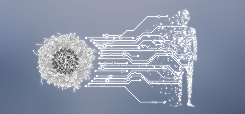 cell electronically morphing to human