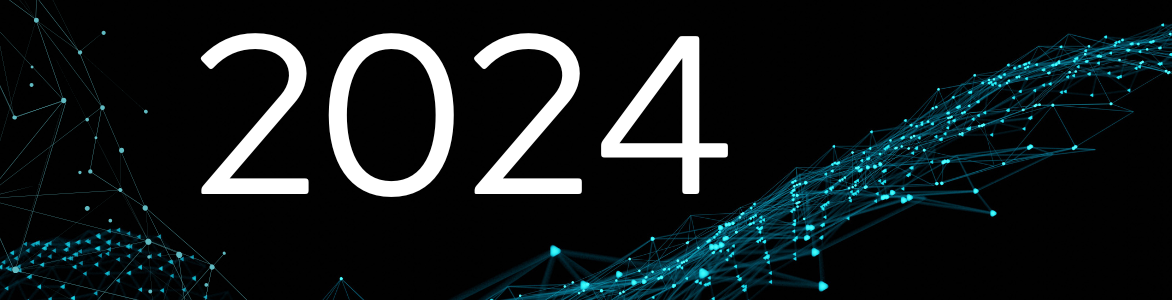 Text that reads "2024" in a futuristic title