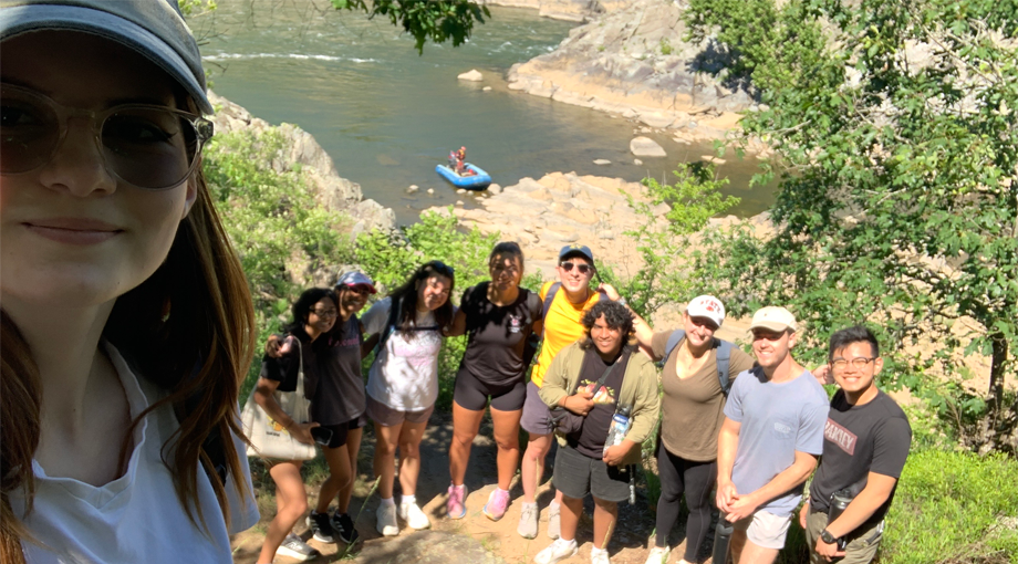 A photo of BESIP interns taken during a hike